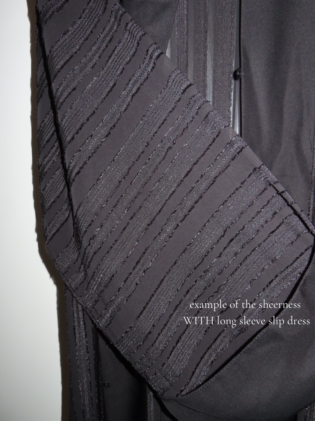 Striped Sheer 4 Piece Abaya Set