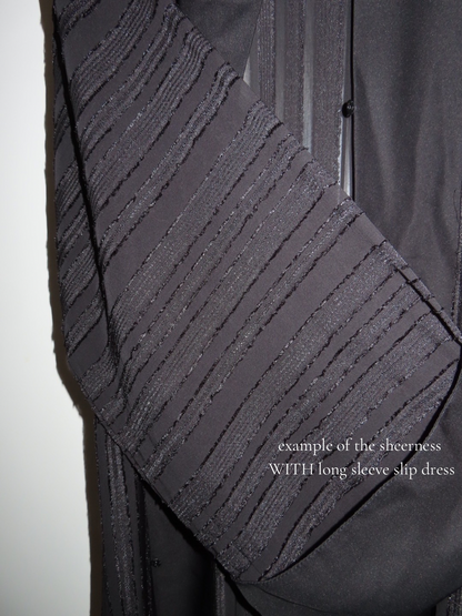 Striped Sheer 4 Piece Abaya Set