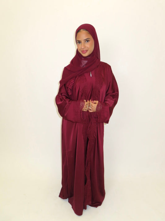 Sultan Red 4 Piece Abaya Set